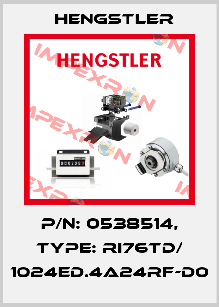 p/n: 0538514, Type: RI76TD/ 1024ED.4A24RF-D0 Hengstler