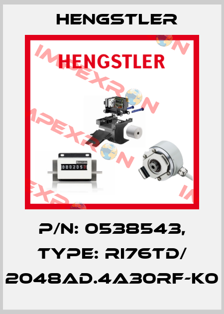 p/n: 0538543, Type: RI76TD/ 2048AD.4A30RF-K0 Hengstler