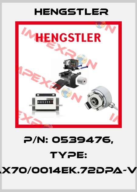 p/n: 0539476, Type: AX70/0014EK.72DPA-V0 Hengstler