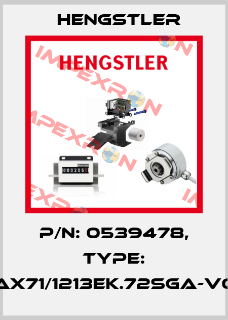 p/n: 0539478, Type: AX71/1213EK.72SGA-V0 Hengstler