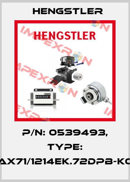 p/n: 0539493, Type: AX71/1214EK.72DPB-K0 Hengstler