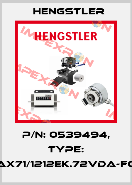 p/n: 0539494, Type: AX71/1212EK.72VDA-F0 Hengstler