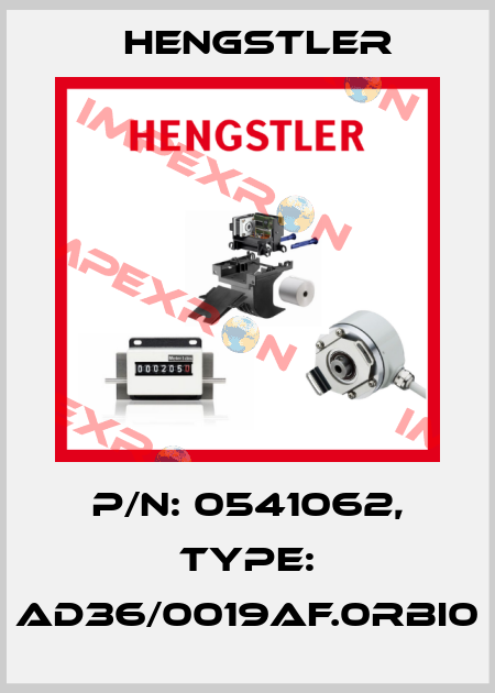 p/n: 0541062, Type: AD36/0019AF.0RBI0 Hengstler