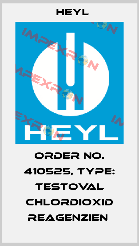 Order No. 410525, Type: Testoval Chlordioxid Reagenzien  Heyl