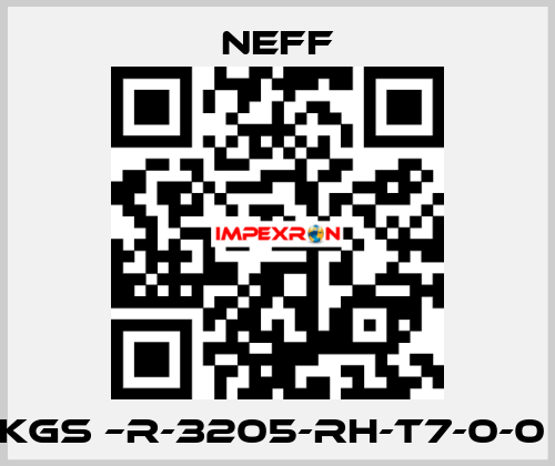 KGS –R-3205-RH-T7-0-0  Neff