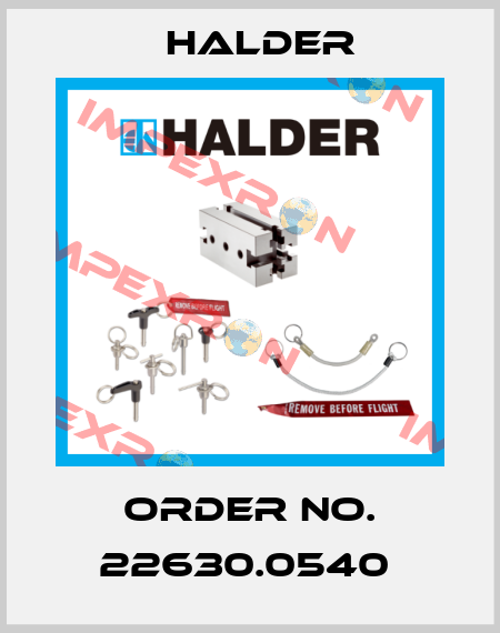 Order No. 22630.0540  Halder