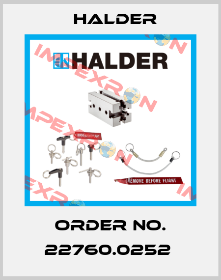 Order No. 22760.0252  Halder