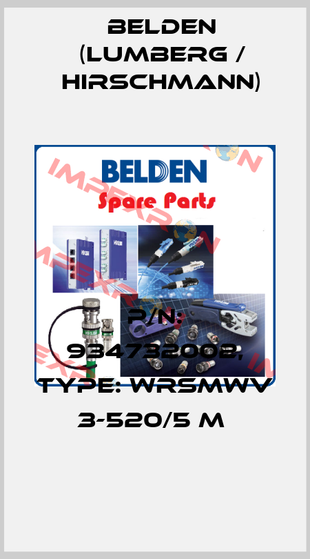 P/N: 934732002, Type: WRSMWV 3-520/5 M  Belden (Lumberg / Hirschmann)
