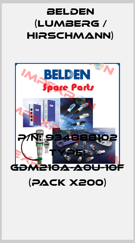 P/N: 934888102 Type: GDM210A-A0U-10F (pack x200) Belden (Lumberg / Hirschmann)