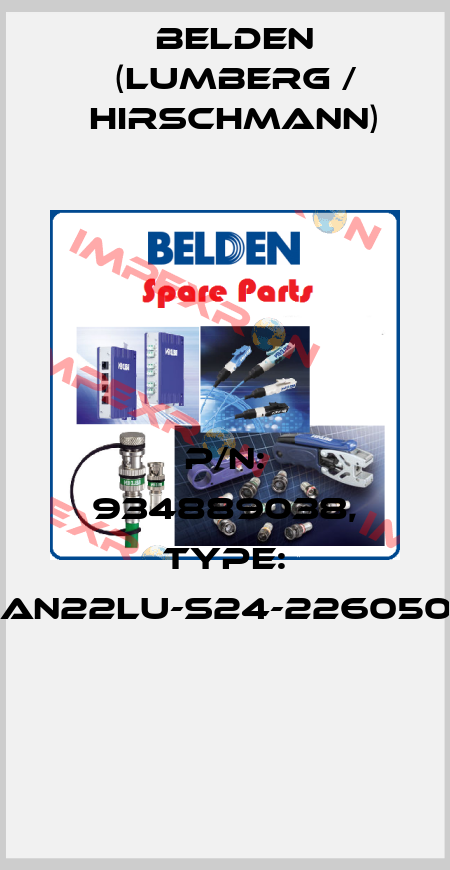 P/N: 934889038, Type: GAN22LU-S24-2260500  Belden (Lumberg / Hirschmann)