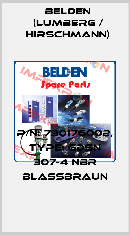 P/N: 730176002, Type: GDSN 307-4 NBR blassbraun Belden (Lumberg / Hirschmann)