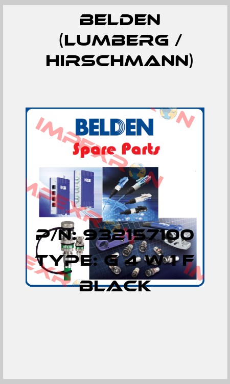 P/N: 932157100 Type: G 4 W 1 F black Belden (Lumberg / Hirschmann)