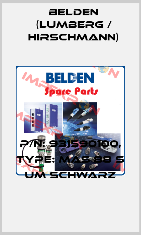 P/N: 931590100, Type: MAS 88 S UM SCHWARZ Belden (Lumberg / Hirschmann)