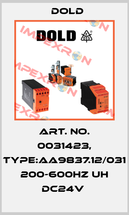 Art. No. 0031423, Type:AA9837.12/031 200-600HZ UH DC24V  Dold