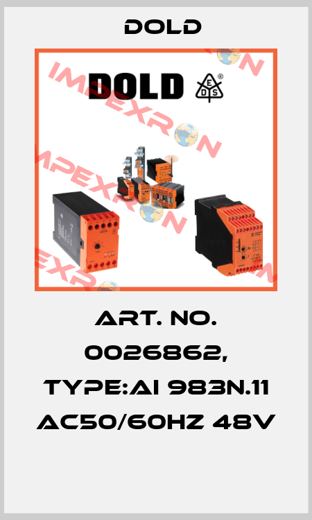 Art. No. 0026862, Type:AI 983N.11 AC50/60HZ 48V  Dold
