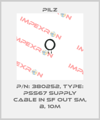 p/n: 380252, Type: PSS67 Supply Cable IN sf OUT sm, B, 10m Pilz