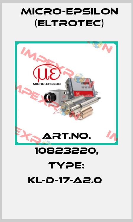 Art.No. 10823220, Type: KL-D-17-A2.0  Micro-Epsilon (Eltrotec)