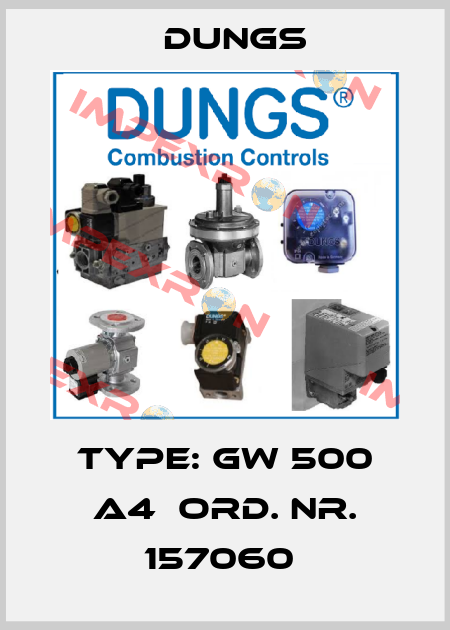 Type: GW 500 A4  Ord. Nr. 157060  Dungs