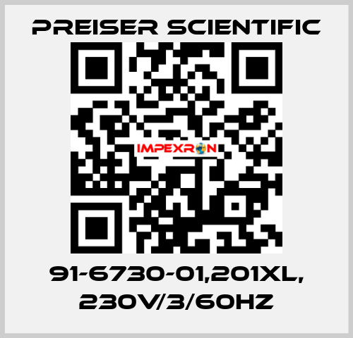 91-6730-01,201XL, 230V/3/60HZ Preiser Scientific