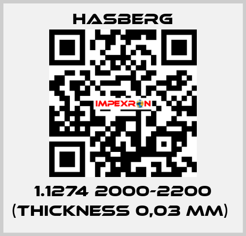 1.1274 2000-2200 (thickness 0,03 mm)  Hasberg