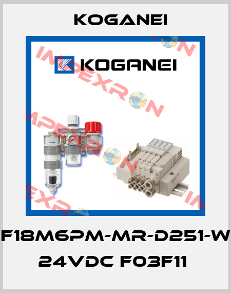 F18M6PM-MR-D251-W 24VDC F03F11  Koganei