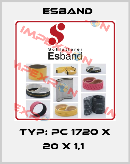 Typ: PC 1720 X 20 X 1,1  Esband