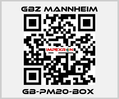 GB-PM20-Box  GBZ MANNHEIM