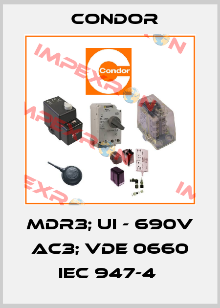 MDR3; Ui - 690V AC3; VDE 0660 IEC 947-4  Condor