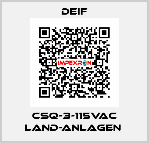 CSQ-3-115VAC Land-Anlagen  Deif