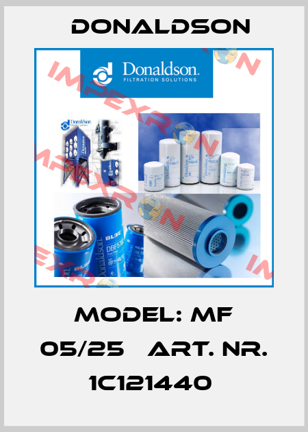 Model: MF 05/25   Art. Nr. 1C121440  Donaldson