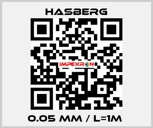 0.05 mm / L=1m  Hasberg