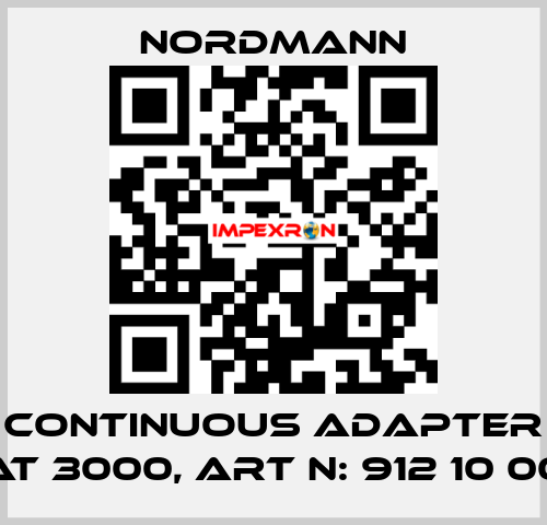 Continuous adapter AT 3000, Art N: 912 10 00 Nordmann