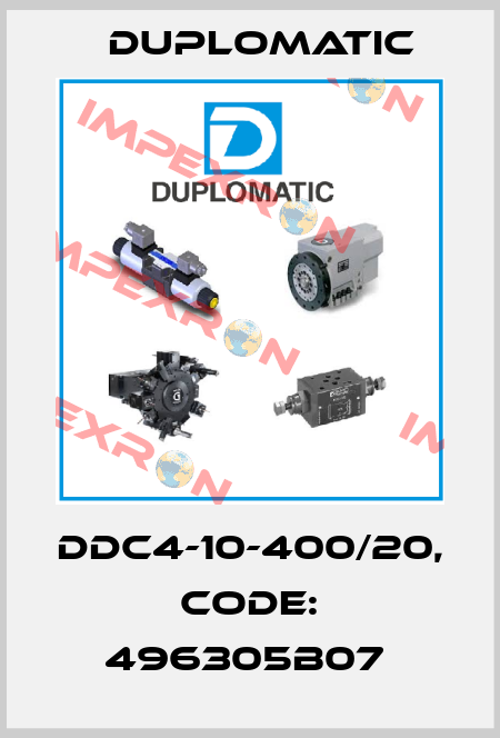 DDC4-10-400/20, CODE: 496305B07  Duplomatic