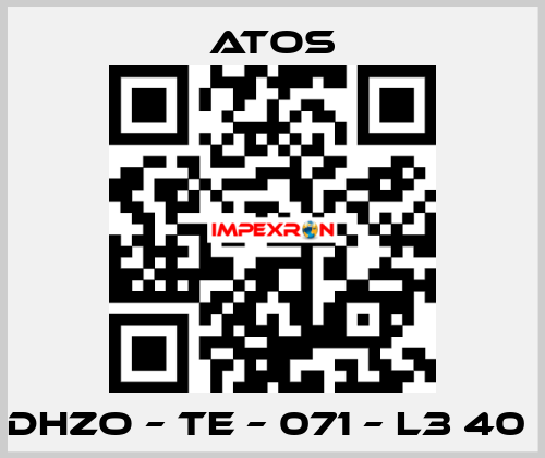 DHZO – TE – 071 – L3 40  Atos