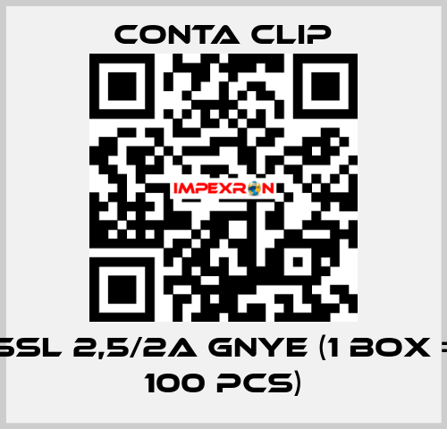 SSL 2,5/2A GNYE (1 box = 100 pcs) Conta Clip