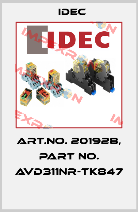 Art.No. 201928, Part No. AVD311NR-TK847  Idec