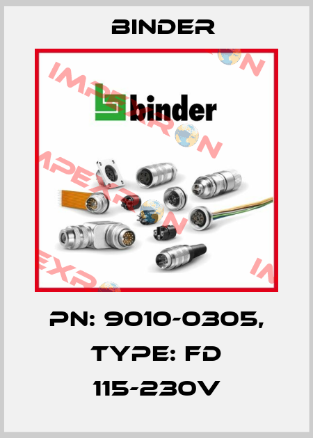 PN: 9010-0305, Type: FD 115-230V Binder
