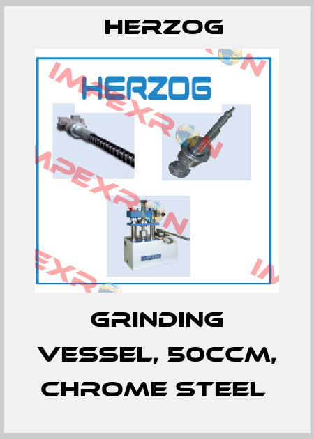 Grinding vessel, 50ccm, chrome steel  Herzog