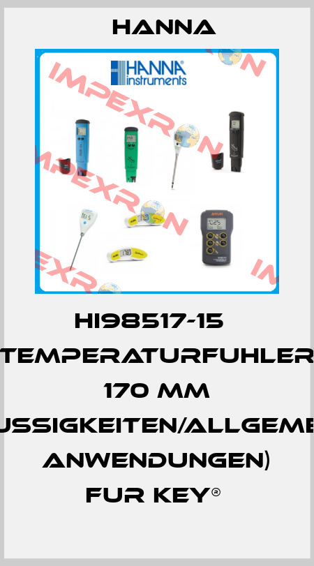 HI98517-15   TEMPERATURFUHLER 170 MM (FLUSSIGKEITEN/ALLGEMEINE ANWENDUNGEN) FUR KEY®  Hanna