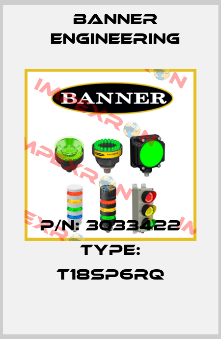P/N: 3033422 Type: T18SP6RQ Banner Engineering
