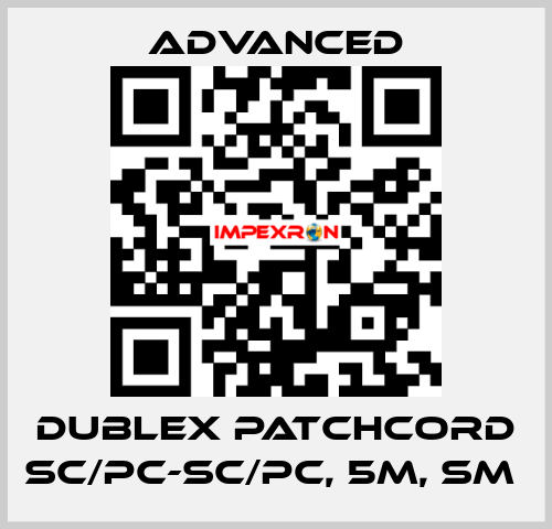 Dublex Patchcord SC/PC-SC/PC, 5m, SM  Advanced