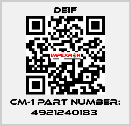 CM-1 part number: 4921240183  Deif