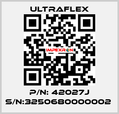 P/N: 42027J S/N:3250680000002  Ultraflex