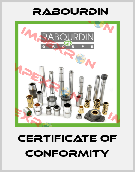 certificate of conformity Rabourdin