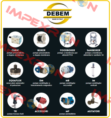 Pos. 12 INTERNAL DIAPHRAGM HYTREL  Debem