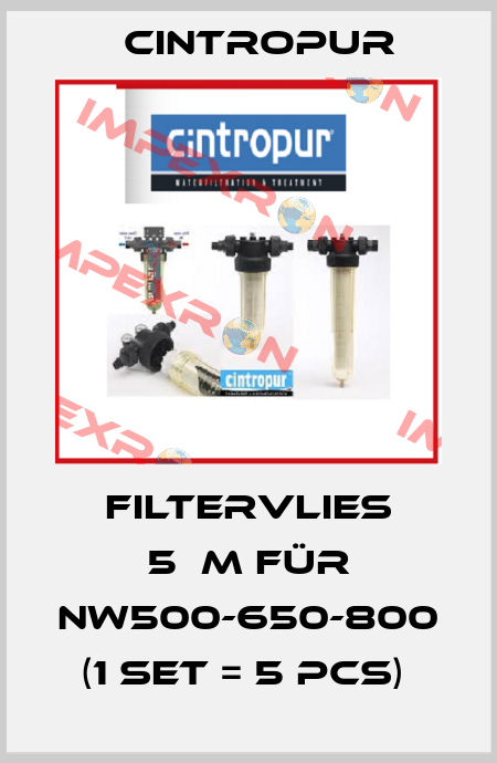 Filtervlies 5μm für NW500-650-800 (1 set = 5 pcs)  Cintropur