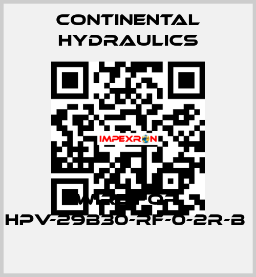 wire for HPV-29B30-RF-0-2R-B  Continental Hydraulics