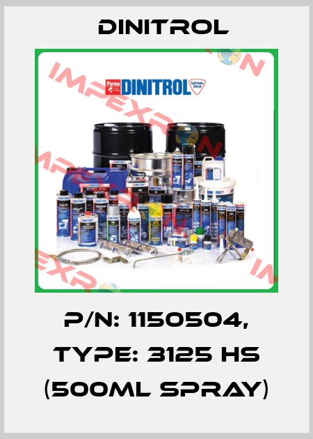 P/N: 1150504, Type: 3125 HS (500ml Spray) Dinitrol