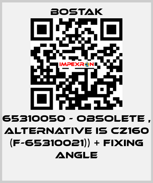 65310050 - obsolete , alternative is CZ160 (F-65310021)) + fixing angle Bostak