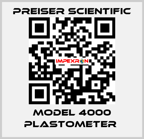 Model 4000 Plastometer  Preiser Scientific